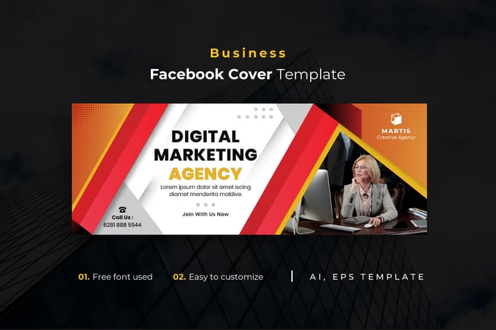 Business r25  Facebook Cover Template