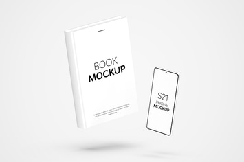 Book & S21 Phone Mockup
