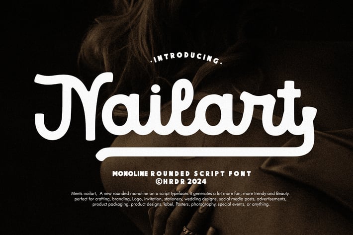 Nailart - Monoline Rounded Font