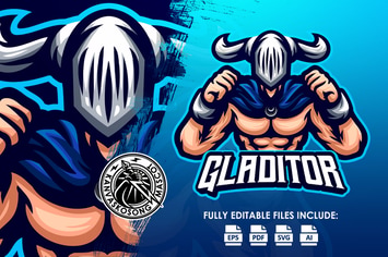 Gladiator Fighter Logo