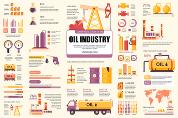 Oil Industry Infographics Template