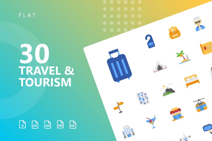 Travel & Tourism Flat Icons