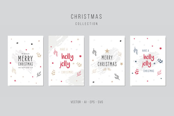 Christmas Vector Card Set. vol.5
