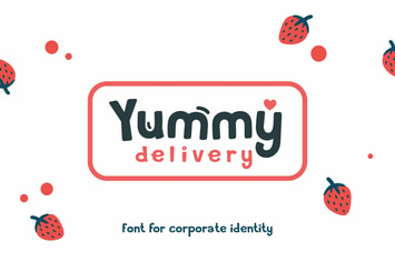 Yummy delivery - font for corporate identity