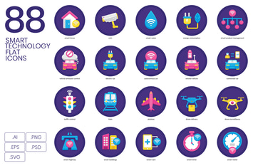 Smart Technology Flat Icons