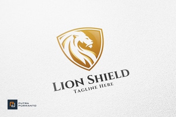 Lion Shield - Logo Template