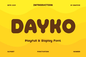 DAYKO - Playful Display Font