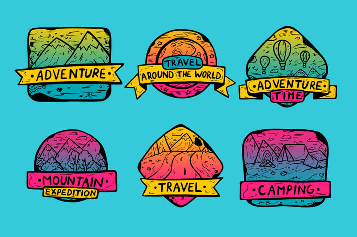 Gradient Trip Badges