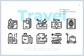 30 Travel Icons
