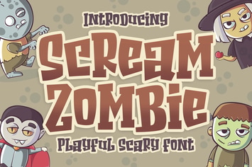Scream Zombie - Hallowen Horror Business Font 