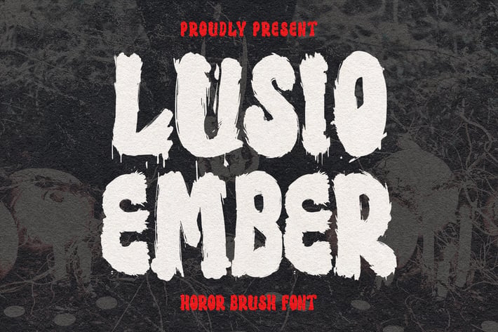 Lusio Ember Horor Brush Font