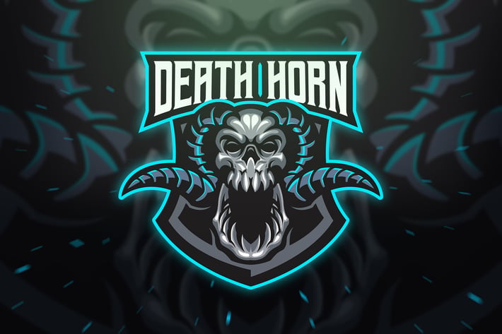 Death Horn Sport and Esport Logo Template