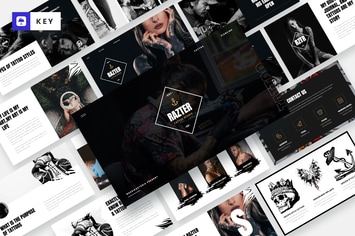 RAZTER - Tattoo Studio & Piercing Keynote Template