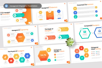 Hexagonal Infographic Presentation Keynote