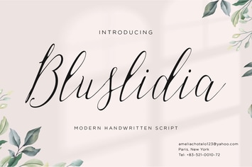Bluslidia Script