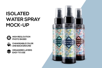 Plastic spray bottle mockup