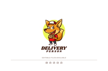 Fox Cartoon Character Logo