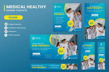Medical Priority Banner Set Template