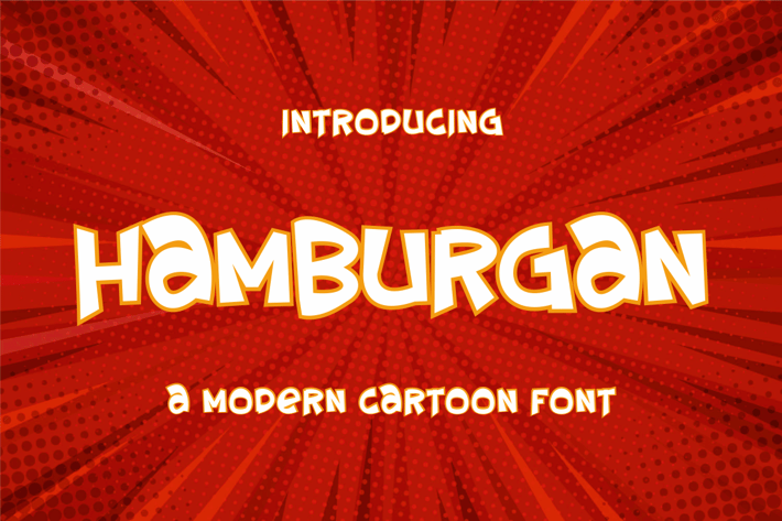 Hamburgan - cartoon font