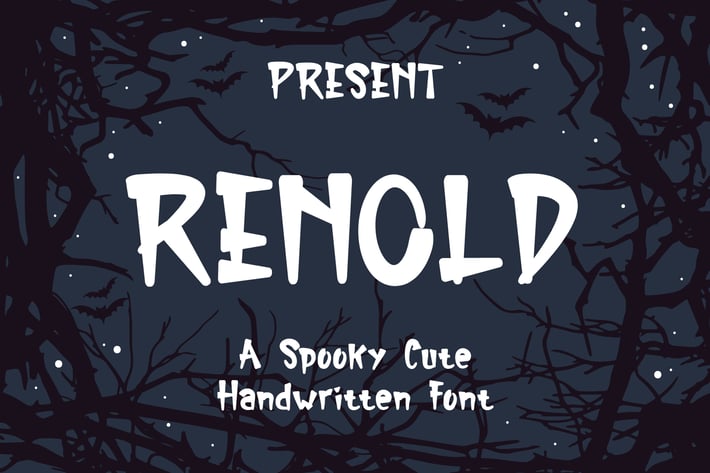 Renold Typeface - A Spooky Cute Handwritten Font