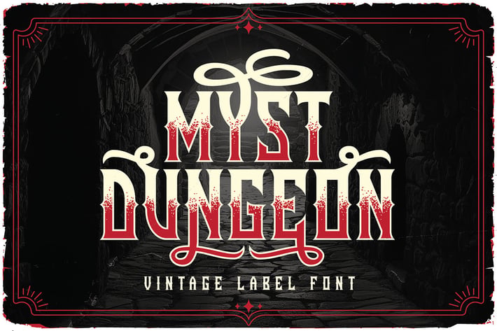 Myst Dungeon Vintage Label Font