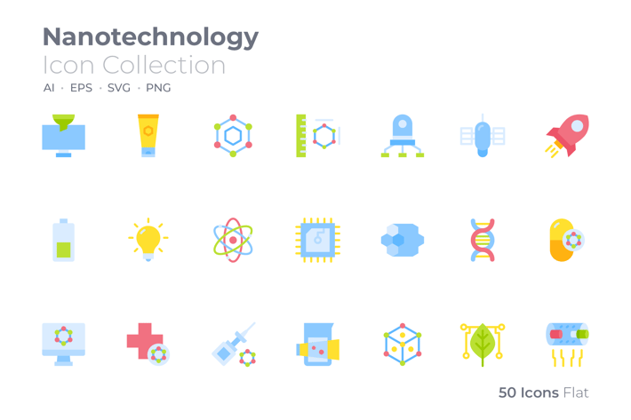 Nanotechnology Color Icon