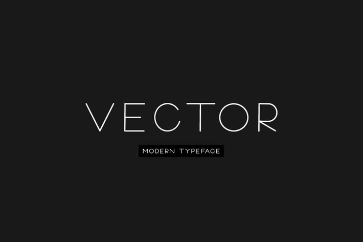 VECTOR - Minimal & Modern Typeface