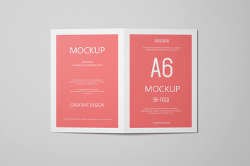 A6 Portrait Greeting Card Invitation Mockup Set 1