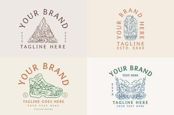 vintage design line art outdoor nature