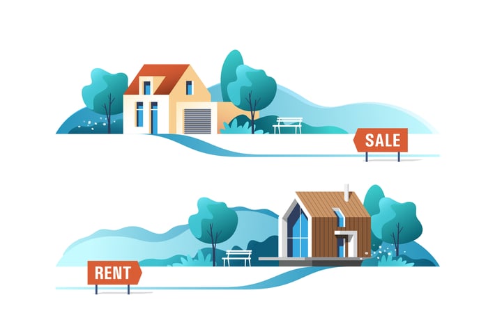 Real Estate Business Concept with Houses