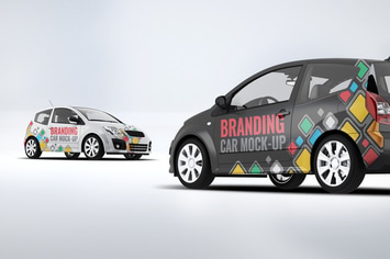 City Car Branding Mock-up