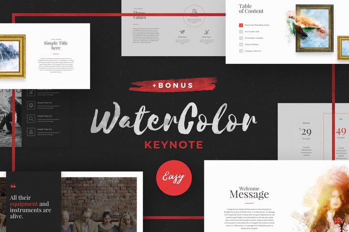 WaterColor - Keynote Template