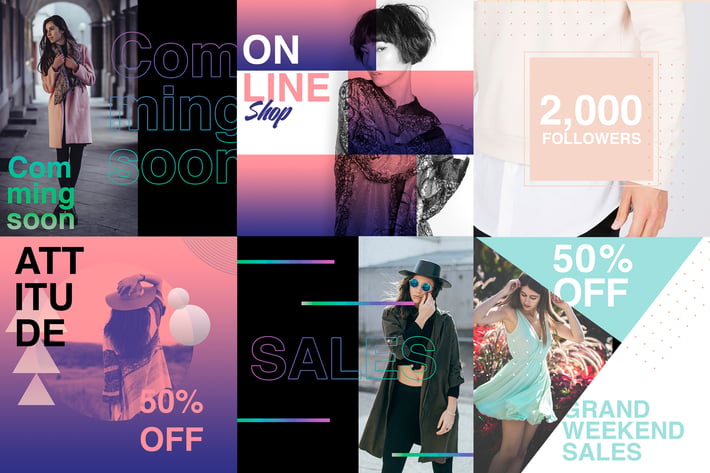 10 Social Media Post duotone Vol. 02
