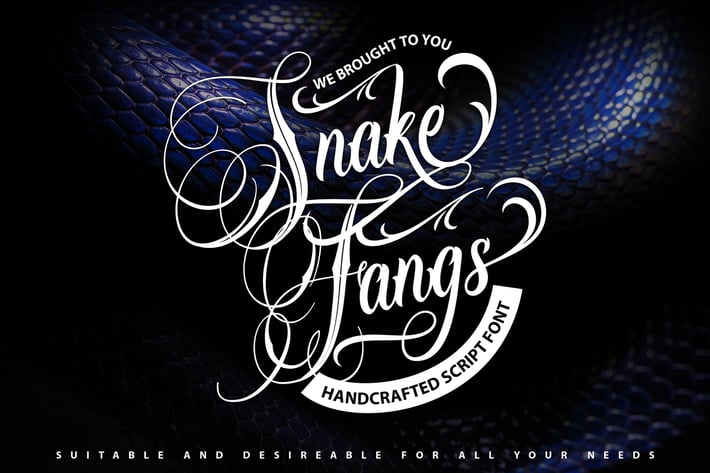Snake Fangs | Handcrafted Script Font