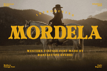 Mordela Western Vintage Font