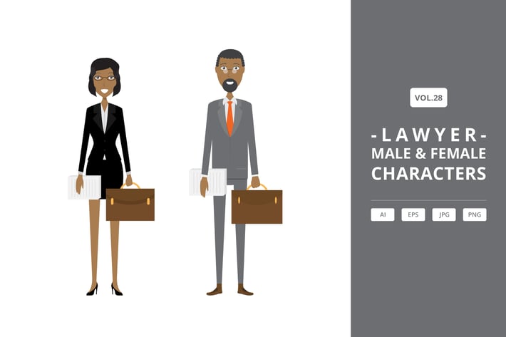 Lawyer - Male & Female Characters Vol.28