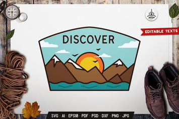 Discover Emblem Modern Badge SVG. Retro Design