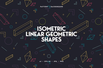 Linear Isometric Geometric Shapes Background