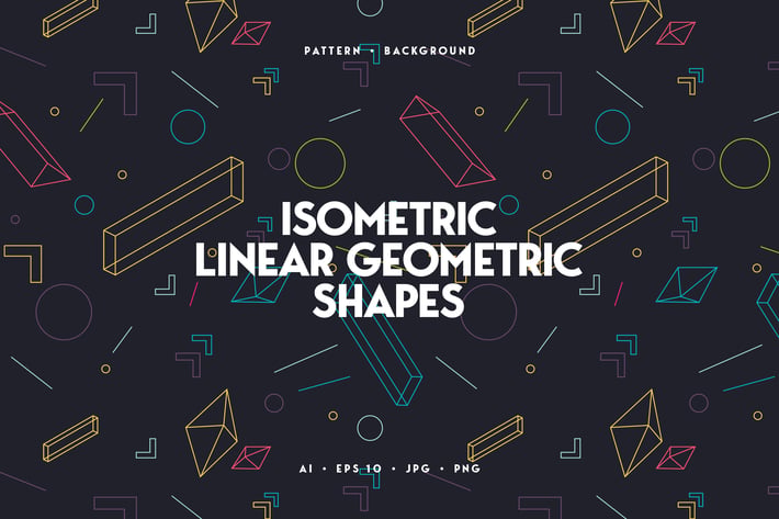 Linear Isometric Geometric Shapes Background