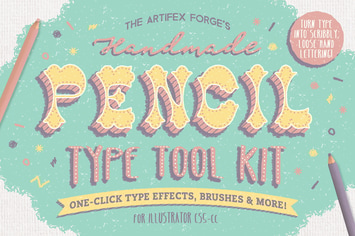 The Hand-drawn Pencil Type Tool Kit