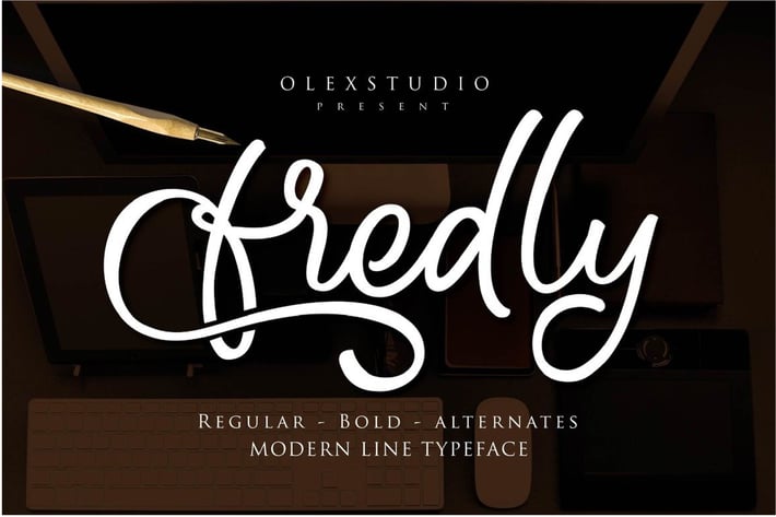 Fredly - Modern Line script