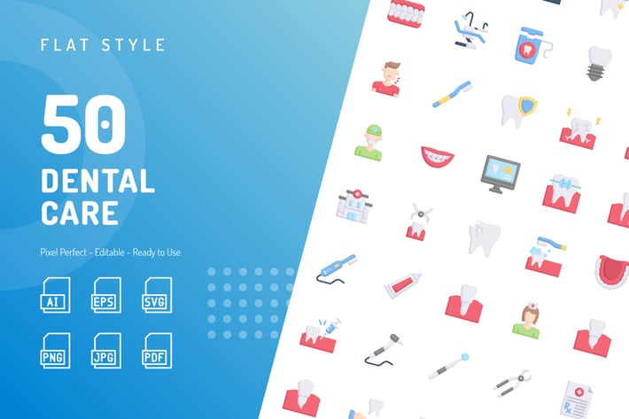 Dental Care Flat Icons
