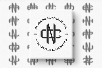 N (A-Z) Monogram Logo Creator Pack Vol.4