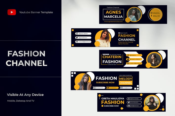 Youtube Channel Cover Template 