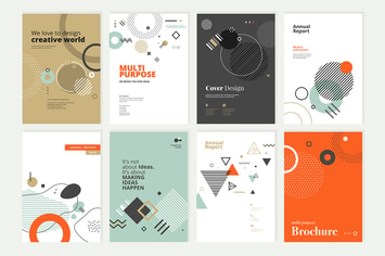 Set of brochure, annual report design templates