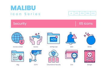 65 Security Line Icons