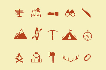 15 Outdoor Adventure Icons