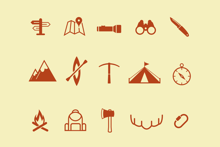 15 Outdoor Adventure Icons