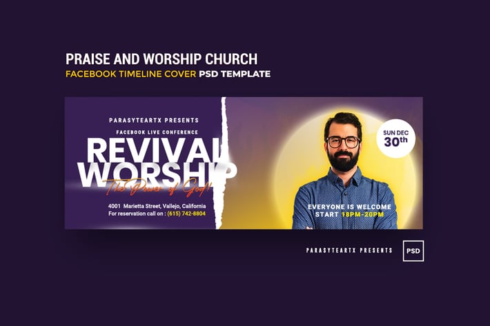 Praise and Worship Church Facebook Timeline Cover