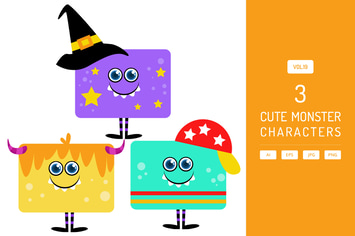 Cute Monster Characters Vol.19